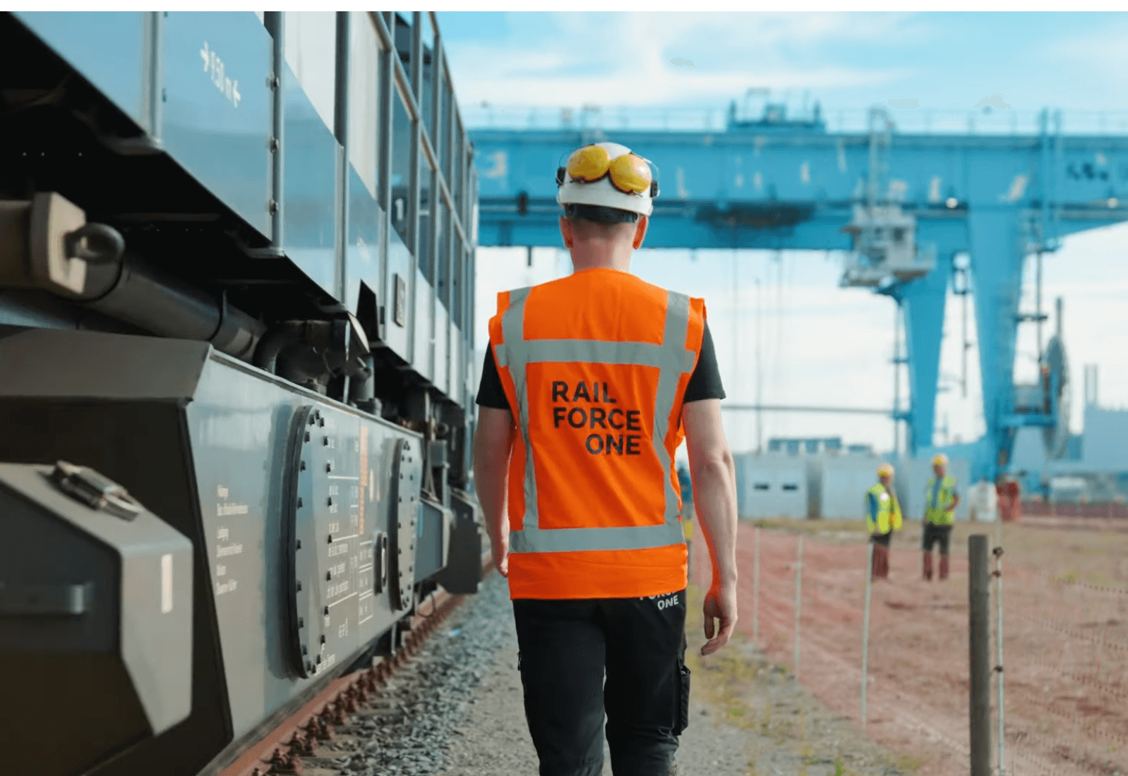 Machinist spoorgoederen in de Rotterdamse Haven