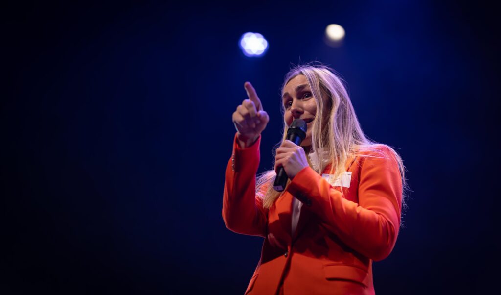 Vita Kovalenko tijdens het Spoorcongres 2026 in leiden