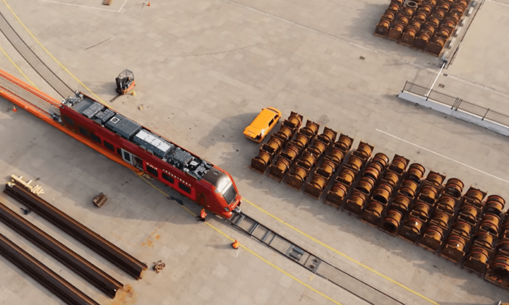 Spoortransport port of Moerdijk op terminal van der Vlist