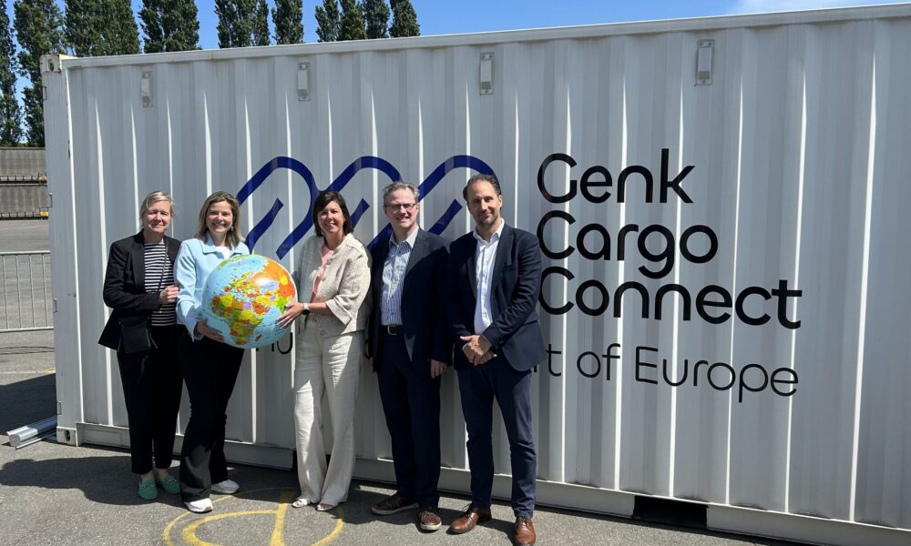 Caroline Koiter, Isabelle van Looij (infrabel) Genk Cargo Connect 25 jaar railterminal