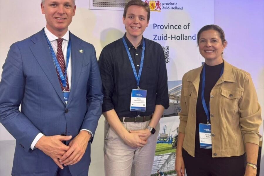 Caroline Koiter (Rail Cargo Netherlands, Robbe van Grembergen (Transport logistiek Nederland) en