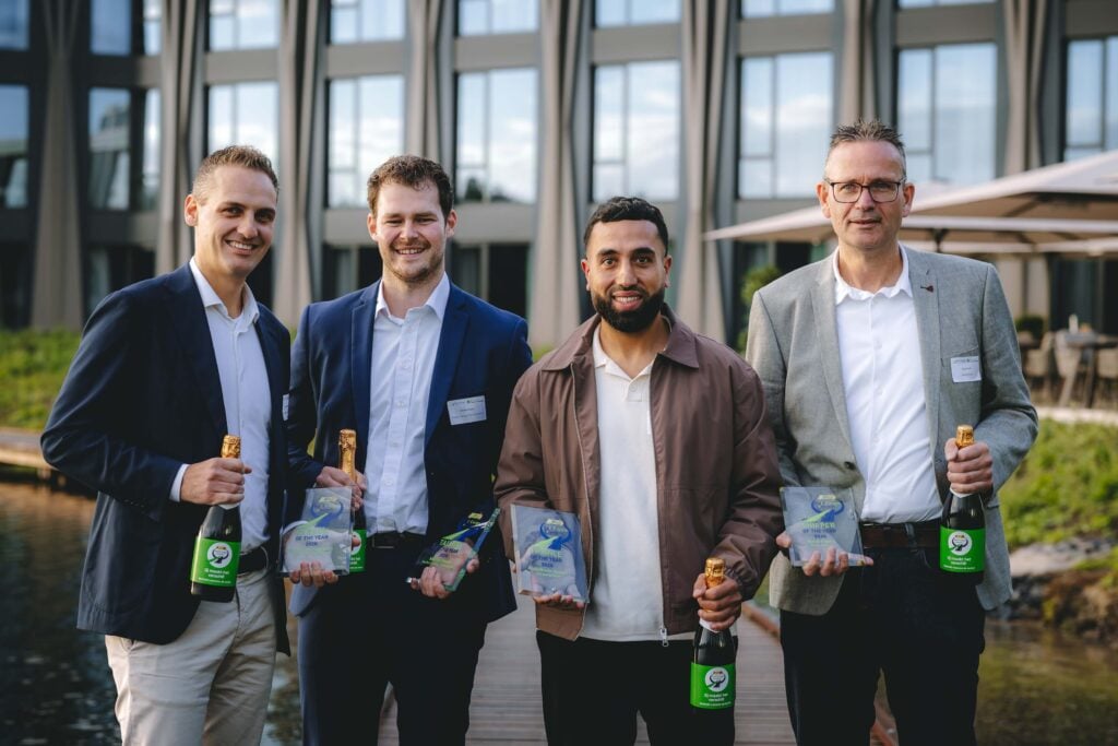 Winnaars Rail Cargo Awards 2026 (Remon Versteijnen, Martijn Hoeke, Adbul, Ruud Everts)